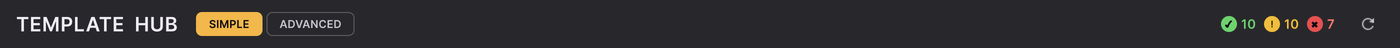 Hub: the top bar with the health bar